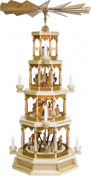Richard Glässer - Pyramide Chr. Geburt 4-st. natur, el. bel. u. betr., 22st. Spw. St. N.