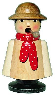 Gahlenz - Räuchermännchen Bauer natur - Schal rot