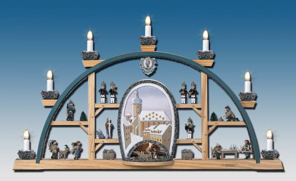 Klaus Kolbe - Schwibbogen Marienberg -St. Marien- Höhle braunes Bild