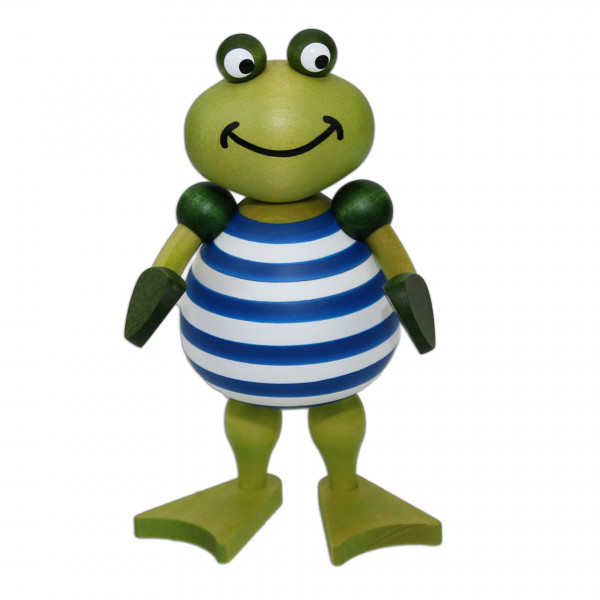 Drechslerei Martin - Badefrosch Berta im blauen Badeanzug