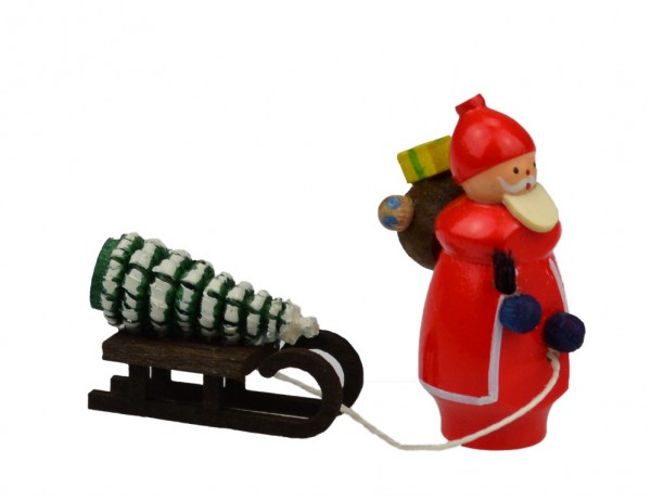 Wolfgang Braun - Miniatur Weihnachtsmann mit Schlitten