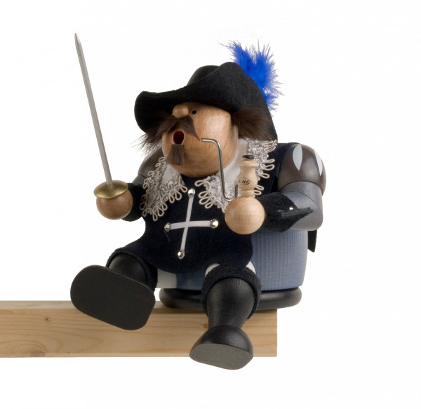 KWO - Räuchermann Kantenhocker Musketier "Porthos"