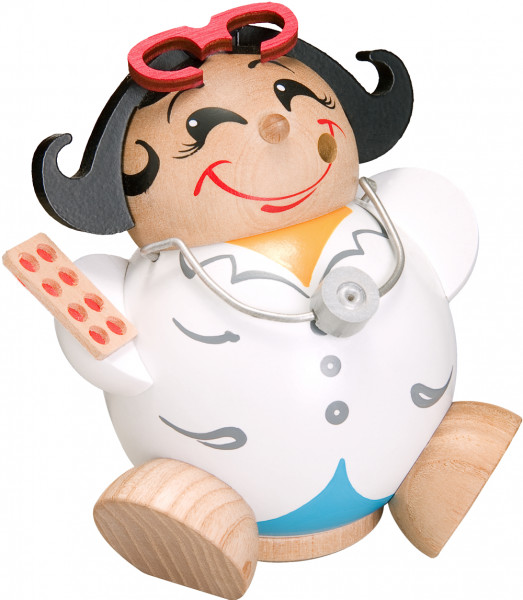 Seiffener Volkskunst eG - Kugelräucherfigur Ärztin 11 cm