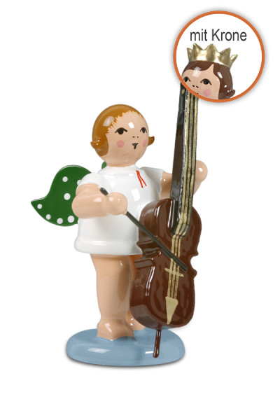 Ellmann - Engel mit Bassgeige mit Krone