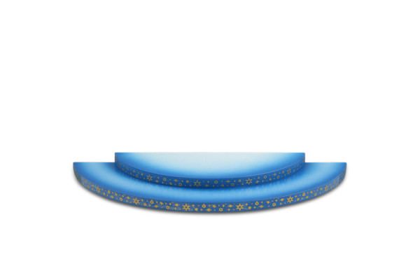 Ellmann - Wolke 2-stufig blau-weiß / 27 *12 cm