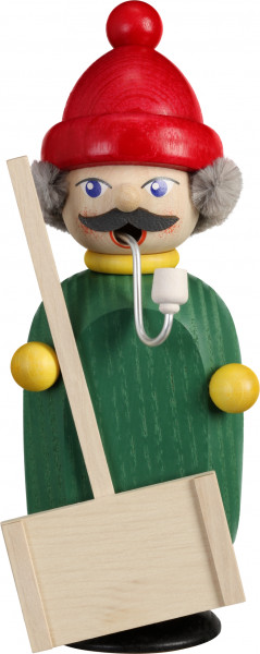 Seiffener Volkskunst eG - Räuchermännchen Schneeschipper 15 cm