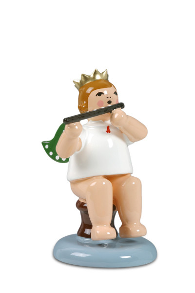 Ellmann - Engel sitzend mit Querflöte ohne Krone