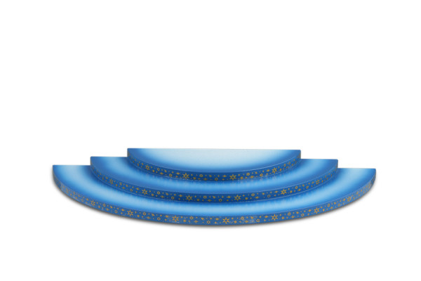 Ellmann - Wolke 3-stufig blau-weiß / 35 * 17 cm
