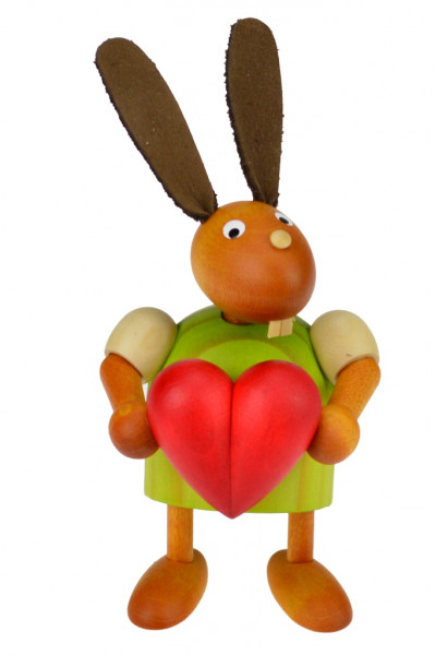 Drechslerei Martin - Hase mit Herz grün