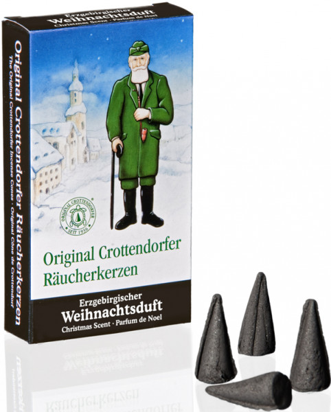Crottendorfer Räucherkerzen - Erzgebirgischer Weihnachtsduft 100 Pack.