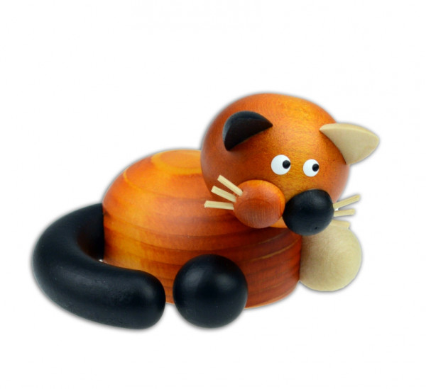 Drechslerei Martin - Glückskatze Lilli schmusend 8 cm