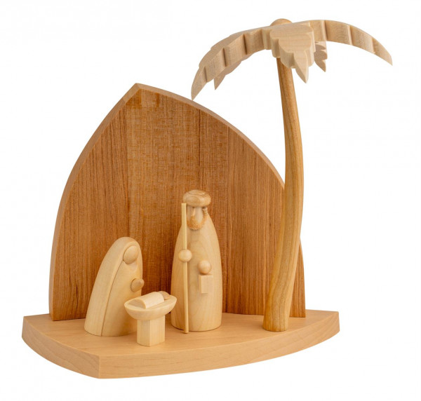 Schalling - Felsenkrippe mit Heiliger Familie und Palme