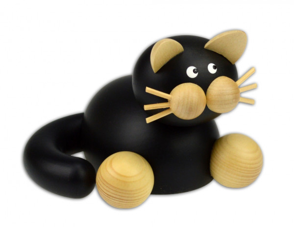 Drechslerei Martin - Katze Hilde schmusend 6 cm