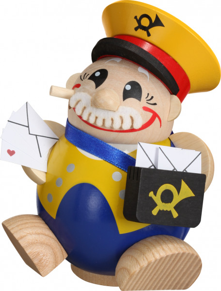Seiffener Volkskunst eG - Kugelräucherfigur Postbote 12 cm