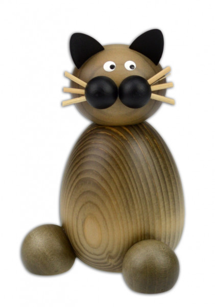 Drechslerei Martin - Kater Karli sitzend, groß 12 cm