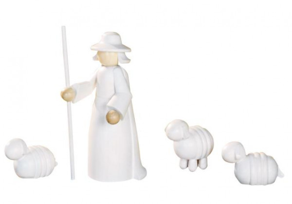 KWO - Figuren für Lichterbogen - Schäfer mit Schafen, 4 tlg.
