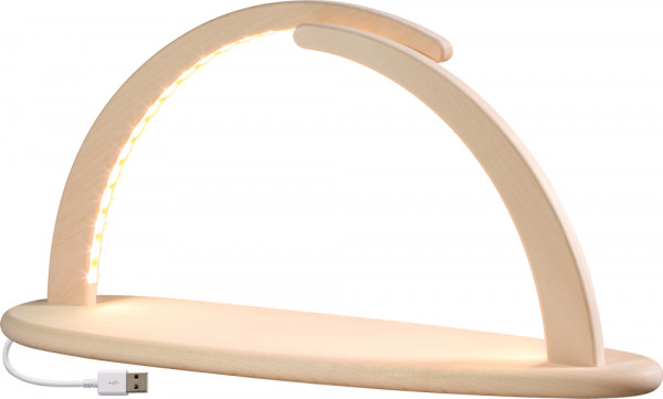 Seiffener Volkskunst eG - Lichterbogen groß natur LED beleuchtet ohne Bestückung 21 cm
