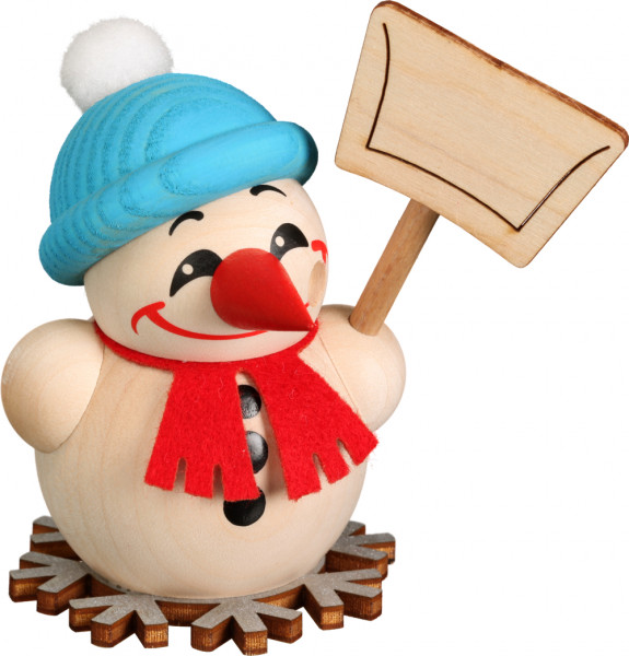 Seiffener Volkskunst eG - Kugelräucherfigur klein Cool Man mit Schneeschipper 9 cm