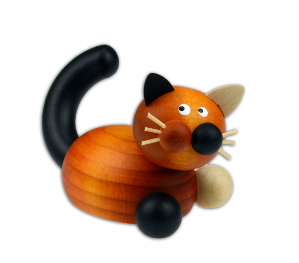 Drechslerei Martin - Glückskatze Lilli auf der Lauer 6 cm