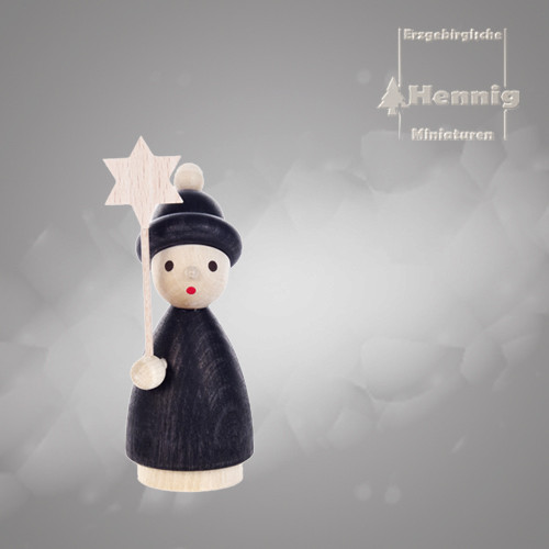 Hennig Figuren - Kurrendekind mit Stern modern schwarz