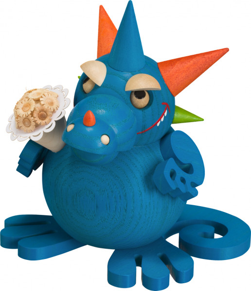 Seiffener Volkskunst eG - Kugelräucherfigur Räucherdrache Papa 12 cm