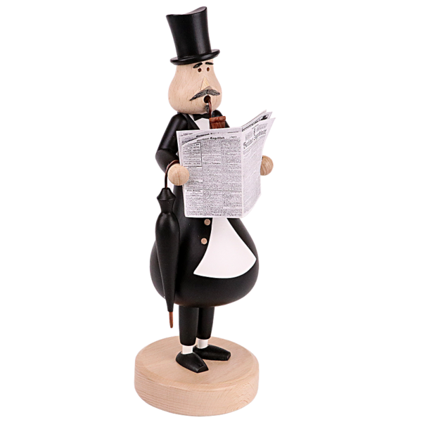 KuK Holzdesign - Räuchermännchen Zeitungsleser Konrad 30 cm