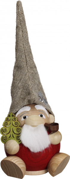 Seiffener Volkskunst eG - Kugelräucherfigur Waldzwerg Weihnachtsmann 19 cm